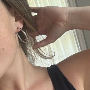 Bauble Bar - Silver Hoop Earrings